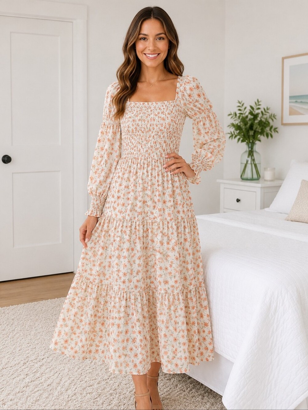 Lucy Paris Floral Maxi Dress | NWT | Size Medium | 100% Cotton | Cottagecore